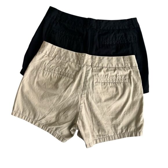 J.Crew 4” Chino Shorts (2-Pack) - Black & Khaki Size 4 - Picture 3 of 9